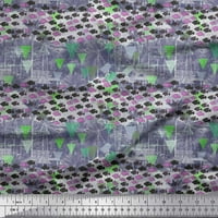 Soimoi Rayon Fabric Triangle & Fish Ocean Mabric отпечатъци от двор