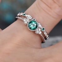 Пръстени за жени Искрящи естествени скъпоценни пръстени с пръстен за сватбени пръстени