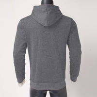 iopqo качулки за мъже върхове мъжки ежедневни качулки сплайсират голям размер пуловер качулки тъмно сив 3xl