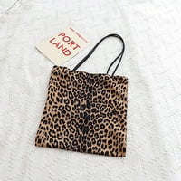 Корейски стил леопардова чанта за пазаруваща чанта ретро леопард тотална чанта дива чанта за съхранение на голям капацитет