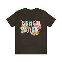 Плаж, океанска тематична, летна тематична пола, неутрална графична тениска