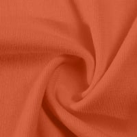 Женска модна мама печат модел на небрежен къс ръкав върхове блуза разхлабена работа блуза, оранжева, м
