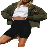 Afunbaby Women's Winter Crop Short Jacket Изрязано пухка