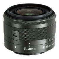Canon EOS без огледална камера W EF F 3.5-6. Е STM обектив + EF F 4-5. III обектив + F фокус обектив + 64GB памет + калъф + микрофон + статив + повече