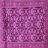 Ahgly Company Indoor Square Persian Pink Traditional Area Rugs, 5 'квадрат