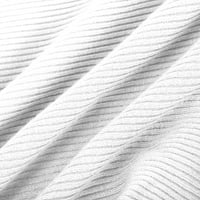 Женски кръст кръст усукани предни върхове Пуловер секси v врата Тениска с дълъг ръкав Основен тънък монтиран оребрена туника върхове тройници