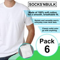 'Nbulk Mens Cotton Crew Neck Thrueve тениски Mi Colors Bulk Pack