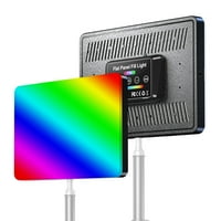 Walmeck 40W RGB Panel Professional Photography Video Bi-Color 3000K-6500K Регулируема яркост Множество RGB режими Високи RA95+ с топка Дистанционно управление за натюрморт Фотография на живо Strea Strea