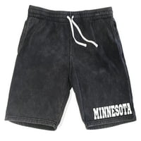 Мъжки щат Минесота срещу винтидж черни рунини къси панталони Средно реколта черно