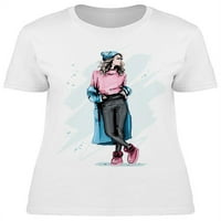 Зимно облекло Сладка жена тениска жени -Маг от Shutterstock, женска среда