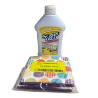 Скраб безплатен мек крем почистващ лимонов аромат с многоцветен кухненски пакет за кърпи