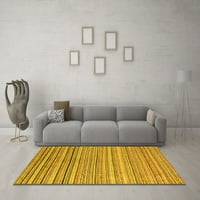 Ahgly Company Indoor Rectangle Oriental Yellow Modern Area Rugs, 5 '8'