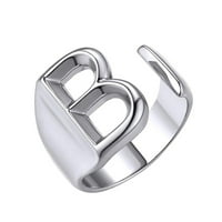 Wmkox8yii за жени моден пръстен двойка пръстен за отваряне на букви звъни бижута