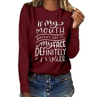 Аутицирани качулки за жени отпечатани суичъри пуловерни ризи Топ блуза Топчета за жени Женски върхове с дълъг ръкав