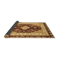Ahgly Company Indoor Rectangle Abstract Brown Modern Area Rugs, 7 '10'