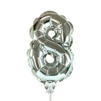 Самонаплявящ се номер - Mylar Balloon Silver Foil - Декорации за парти за парти