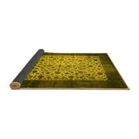 Ahgly Company Indoor Rectangle Persian Yellow Bohemian Area Rugs, 5 '8'