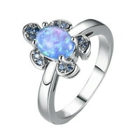 Kukoosong майки ден подаръци творчески бижута и синя диамантена костенурка пръстен мъже Модни вятърни пръстени за жени небесно синьо