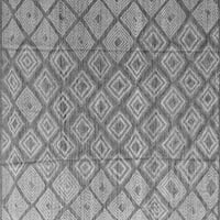 Ahgly Company Indoor Rectangle Abstract Grey Modern Area Rugs, 3 '5'