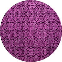 Ahgly Company на закрито кръг Резюме розови килими за модерна зона, 7 'кръг