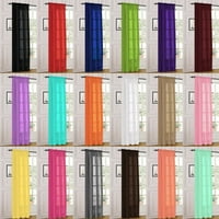 Пакет: Основен джоб с пръчки чисти панели за завеси за прозорци - асортирани цветове