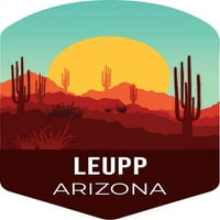 и r внася Leupp Arizona Souvenir Vinyl Decal Sticker Cactus Desert Design