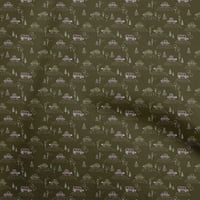 OneOone Cotton Poplin Dark Olive Green Fabric Car Quilting Consusts Print Sheing Fabric до двора