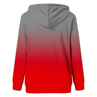 Суитчър за качулка женски моден отпечатан джоб блуза блуза ежедневни върхове пуловерна качулка качулки