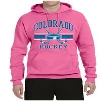 Wild Bobby City of Colorado Hockey Fantasy Fan Sports Unise Hoodie Sweatshirt, неоново розово, среден