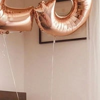 Шенши номер алуминиево фолио балони Роза злато сребро цифрови балони Дете възрастен рожден ден сватбен декор парти