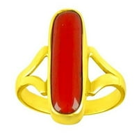 Дивия Шакти 11.25-11. Карат италиански червен корал Moonga Munga Gemstone Panchdhatu пръстен за мъже и жени