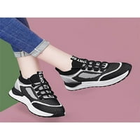 Tenmi дамски маратонки дишащи атлетични обувки Sport Trainers Фитнес тренировка апартаменти на открито неплъзгащи се леки ходещи обувки черно 5