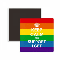 Дъгови транссексуални бисексуални флаг LGBT квадратни цереци хладилник магнит пазена спомен спомен