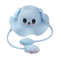 Деца лятна плажна шапка слънцезащитен крем слънчева шапка дишаща риболовна шапка заек шапки за момчета момичета