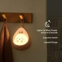 Juhai Set Sensor Sensor Lamp Карикатура Форма Широко сензор ъгъл Висока чувствителност Меко осветление трептене безплатно интелигентно човешко тяло индукция LED нощна лампа Домашни консумативи