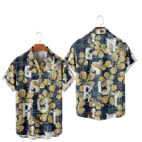 Цветя фламинго хаваи летни мъжки хавайски момчета ризи деца реколта 3D принтиране на свободни ежедневни ризи мъже плажна риза модни дрехи ， e-140