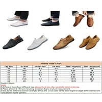 Мъже апартаменти Плъзнете на ежедневни обувки Класически мокасини Мъжки рокли Офис за обувки Неплъзнете комфорт White-Kollow Out 8.5