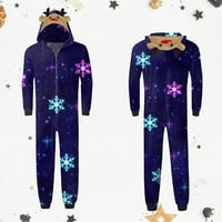 Gotyou Family Коледна пижама, коледни качулки пижама Pajamas Elk Loungeary Outfits, Family Xmas Mathing Sets Multi-Color S