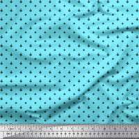 Soimoi Poly Crepe Fabric Hash знак Геометричен отпечатан занаят тъкан край двора