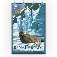 Национален парк Kenai Fjords, Аляска, тюлени и леден шелф