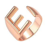 Wmkox8yii за жени моден пръстен двойка пръстен за отваряне на букви звъни бижута