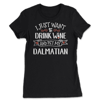 Далматинска тениска за любители на вино и собственици на кучета