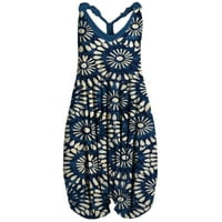 Жени за комбинезони върхове на резервоарите дълги jupmsuits romper rompers v neck bodysuit дамски панталони лято 8# 5xl