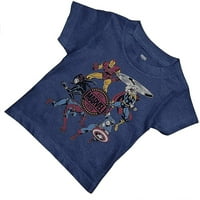 Риза на Marvel Boys Comics Toddler - Spiderman, Ironman, Captain America & Hulk Tee - Throwback Classic тениска