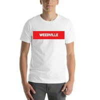 2xl супер червен блок Weedville памучна тениска с недефинирани подаръци