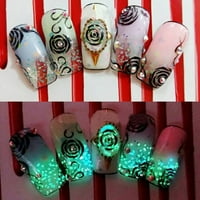 Xinyu Glitter Beauty Nail Art Luminous Powder Sticker Акрилен маникюр съвети DIY декор