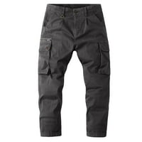 Leesechin мъжки товарни панталони ежедневни дънки khakis джобни тенденции микро еластични тънки дънки гащеризон размоз тъмно сиво l