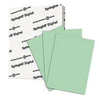 Колорирана хартия Springhill, хартия от картон, зелена хартия, 67lb, 147GSM, 8. 11, REAM листове - запас от Vellum, дебела хартия