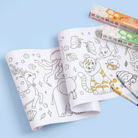 Креативна рисунка хартия ролка лепкава хартия ролка Diy рисуване рисунка Цветна хартия за пълнене на деца за деца