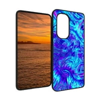 Съвместим с Motorola Moto Edge Phone Case, Psychedelic-Trippy-Visuals-Colors-Случай силикон за защитен за тийнейджърка момче за момче за Motorola Moto Edge